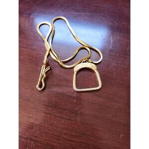 Vintage Swank Pocket Watch Chain Fob Signed 18.5”